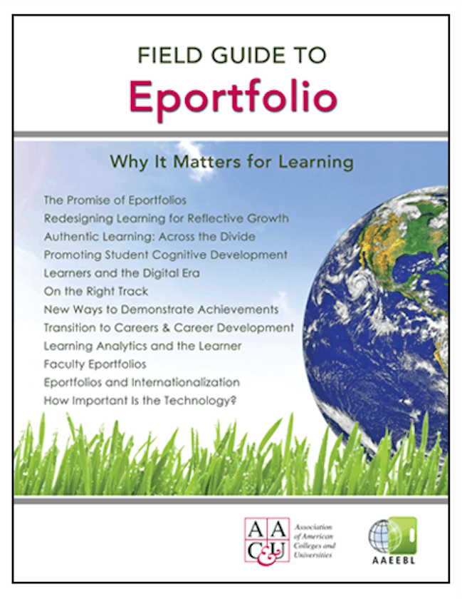 Book cover for Field Guide to Eportfolio: Why It Matters for Learning